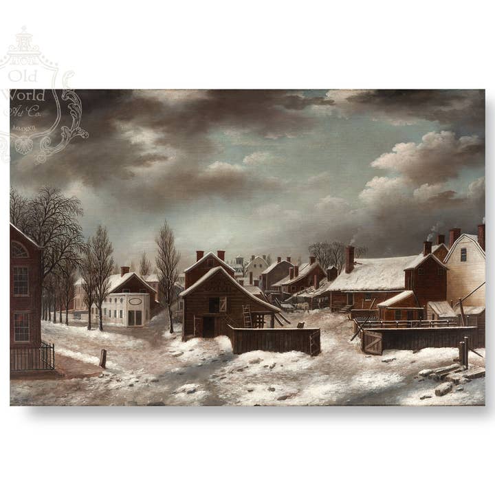 Vinterscen i Brooklyn Skriv ut för wholesale av Old World Art Co.
