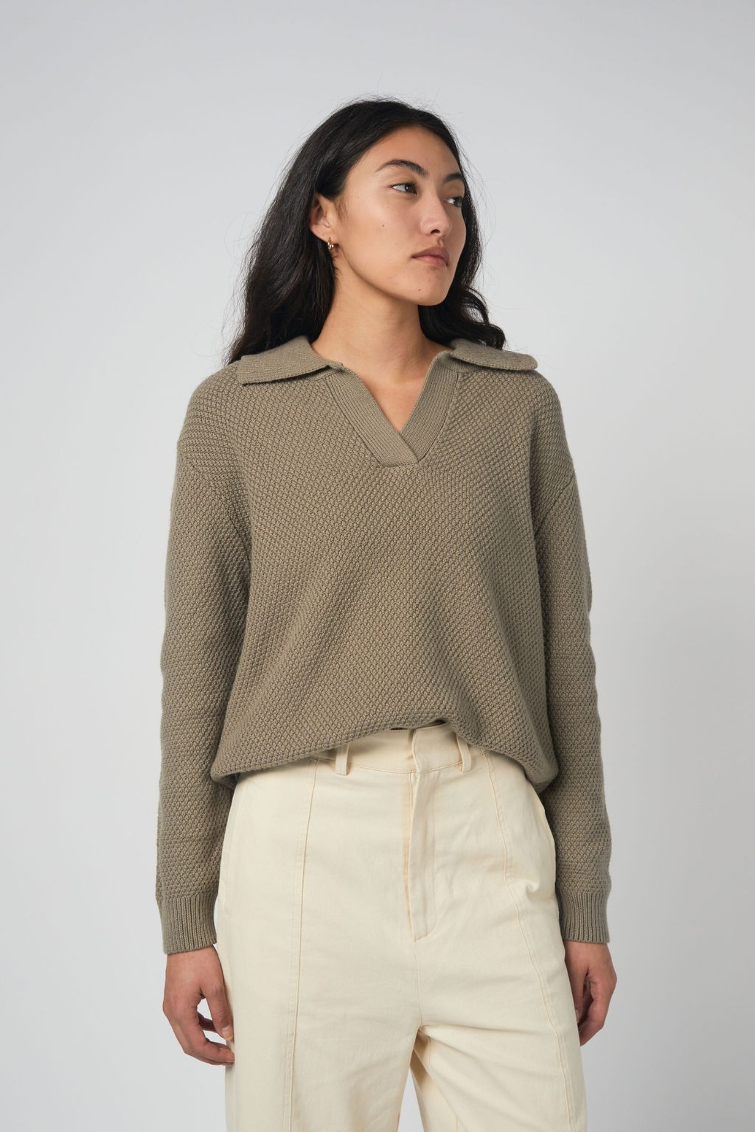 MOD REF - Wholesale Knit Sweater - Women's - The Archie Sweater | Polo Collared Knit Sweater2