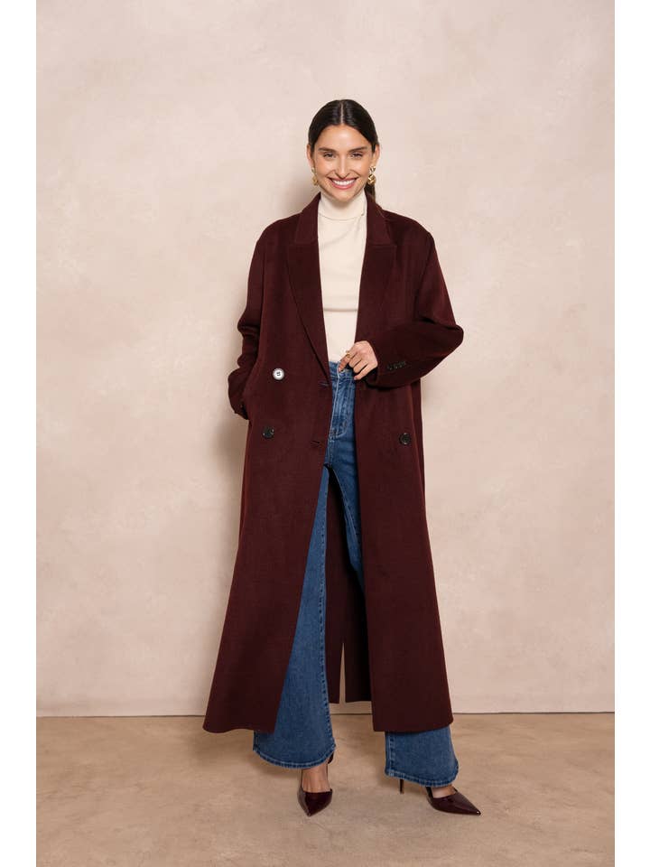 Attentif Paris - Wholesale Coat - Women's - Extra-long oversized hand-sewn wool blend coat40