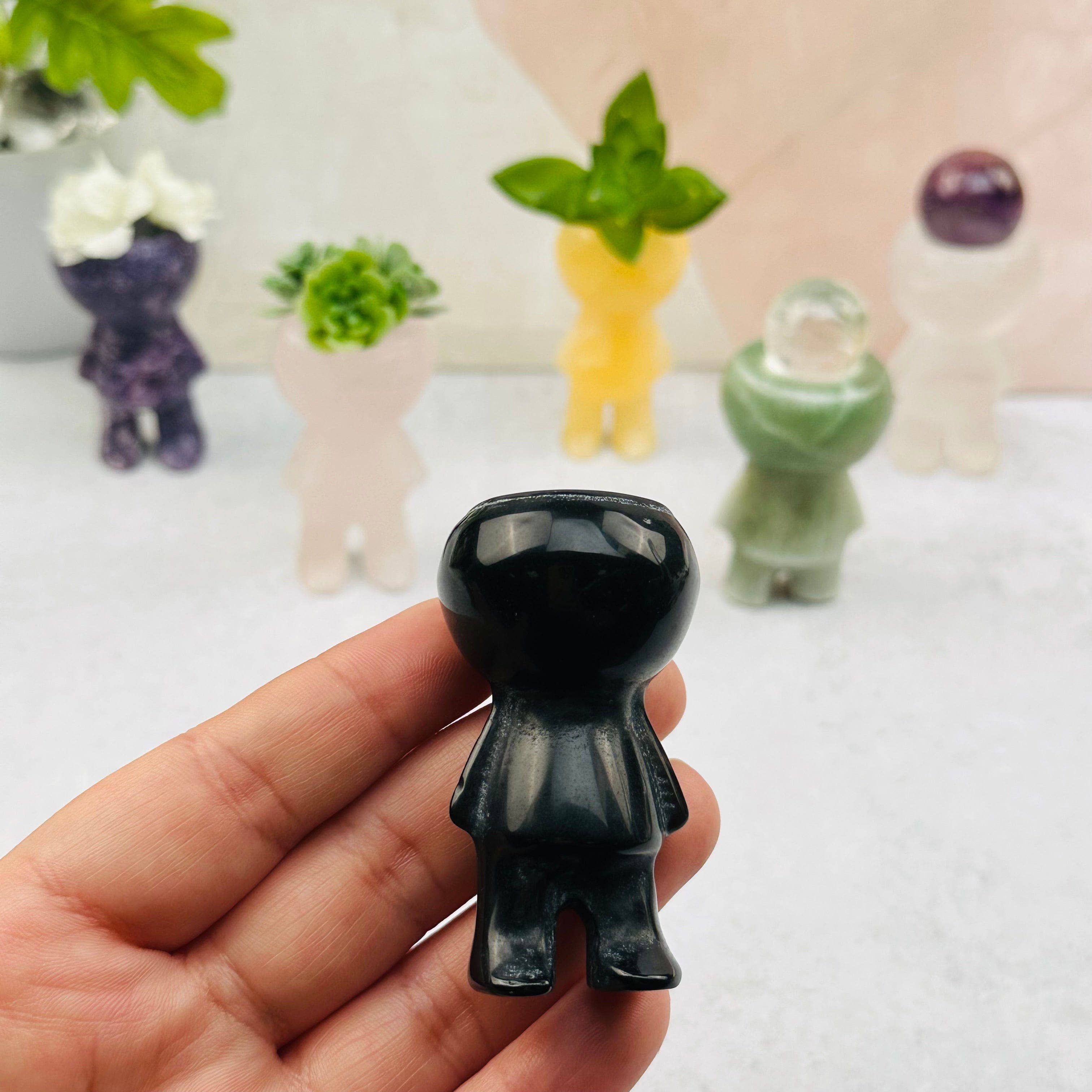 Rock Paradise - Wholesale Plant Pot - Crystal Gemstone Carved Mini Plant Holder for Air Plants1