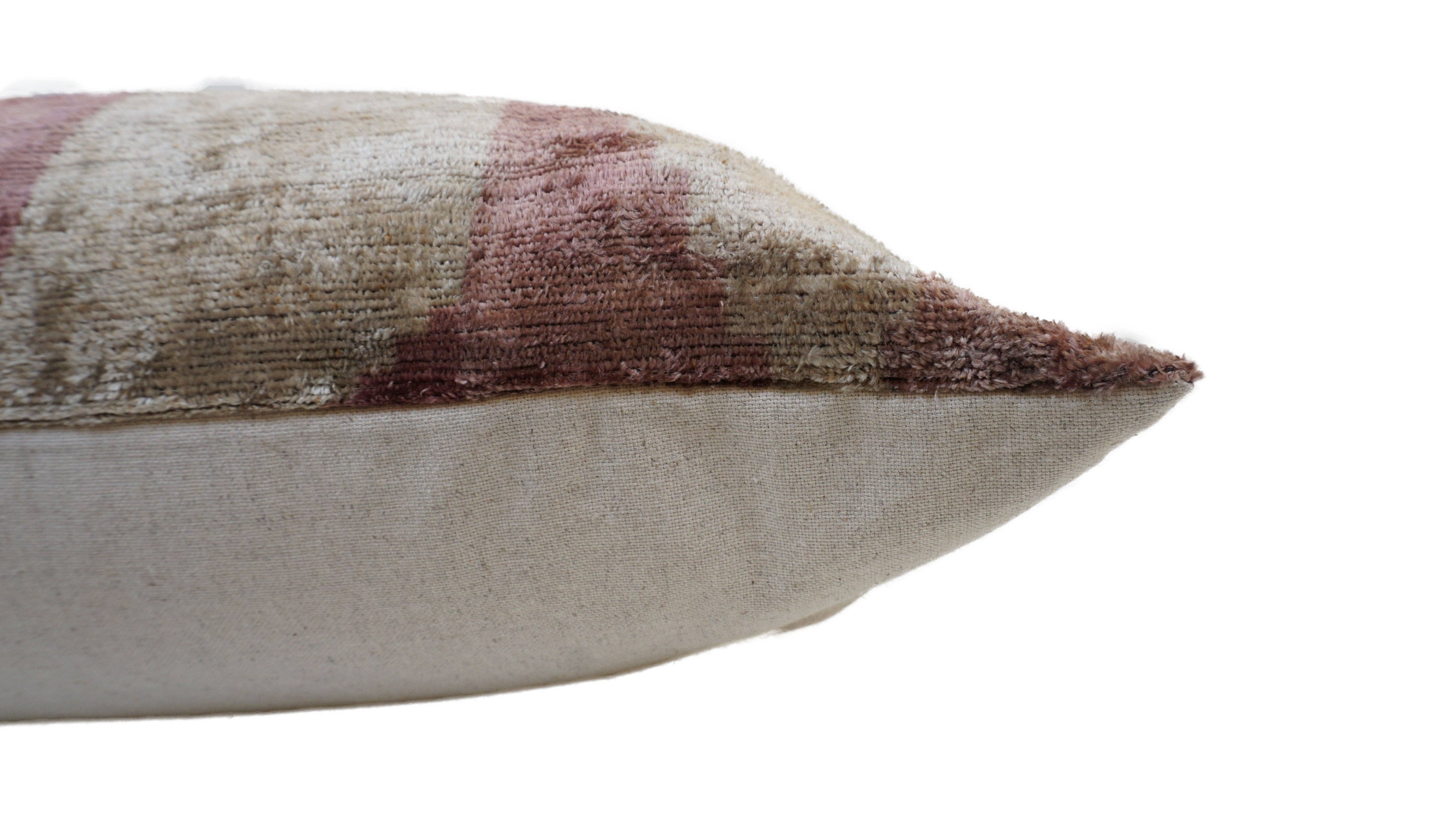 MD Home - Wholesale Throw Pillow Cover - EGYPTIAN EYES SOLID- IKAT SILK/VELVET PILLOWCASE 24"x24"3