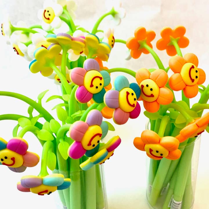 BCmini - Wholesale Pen - 22431 Smile Flower Wiggle Gel Pen1