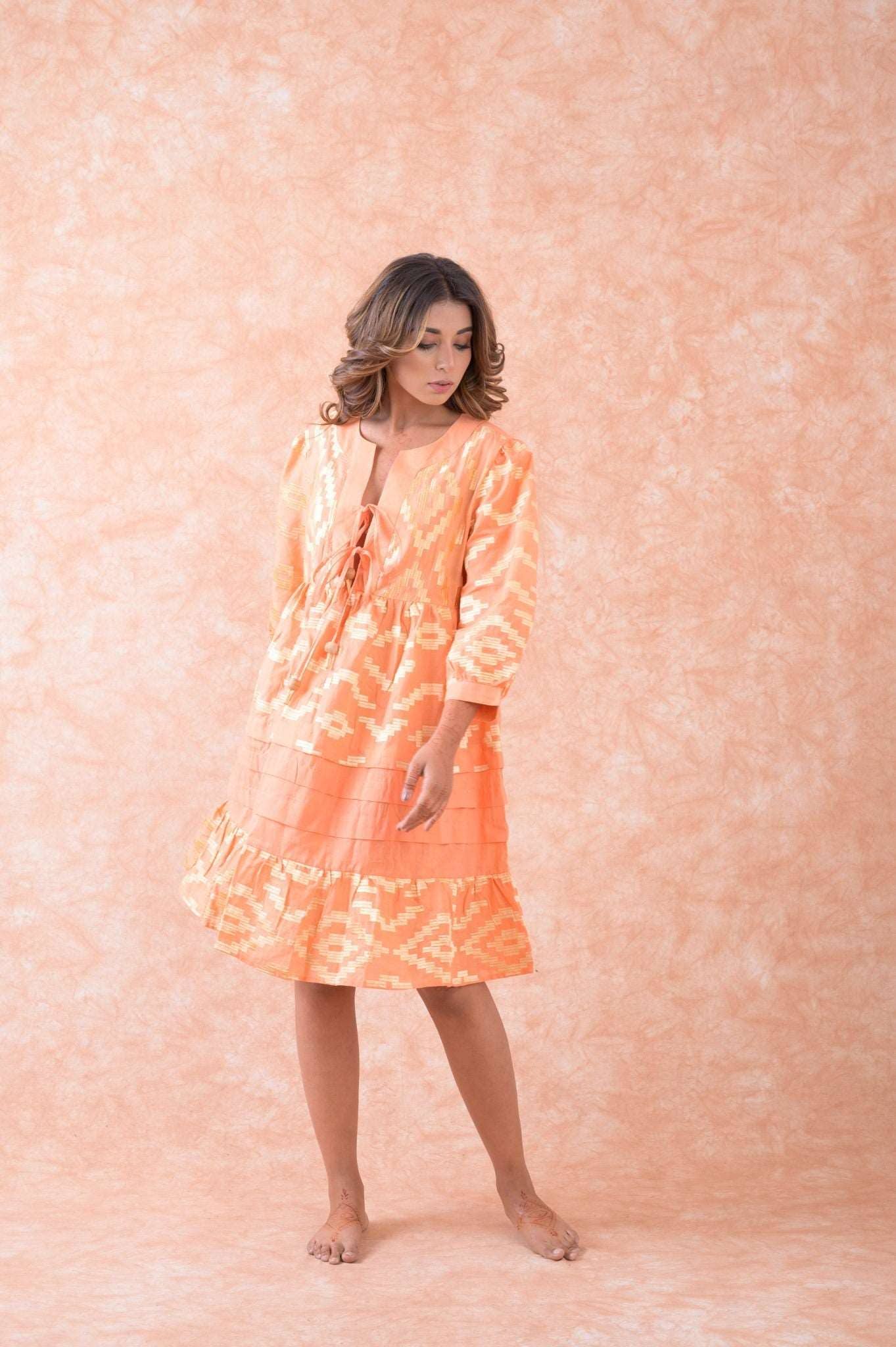 Rhea - Wholesale Dress - Women's - Rhea Art Tunic Top, Lightweight Cotton Ruffle Hem Design15