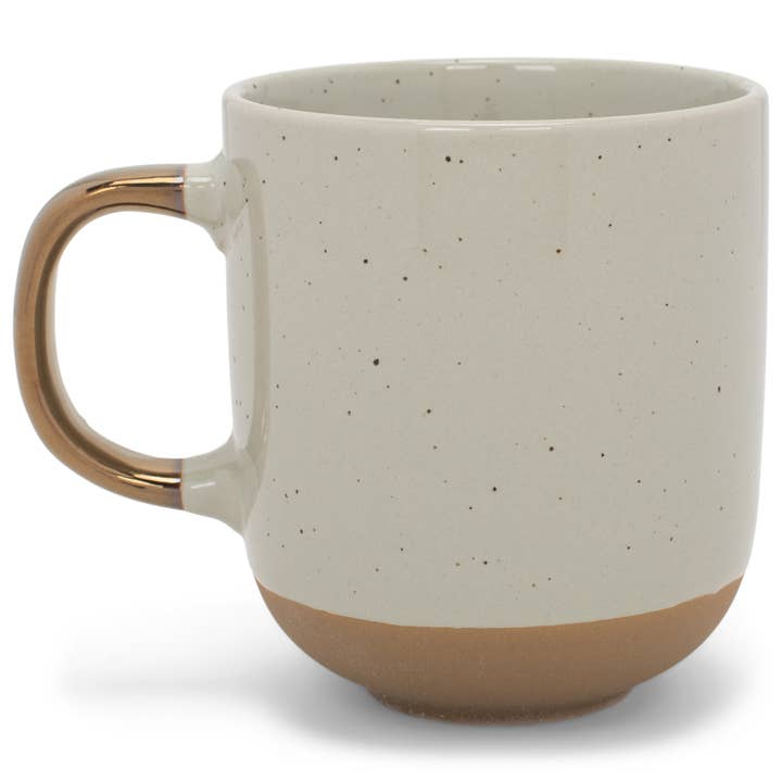 EAST AVENUE - Wholesale Coffee Mug - 2-Tone Speckled Mug 4-Pack Gray Ceramic