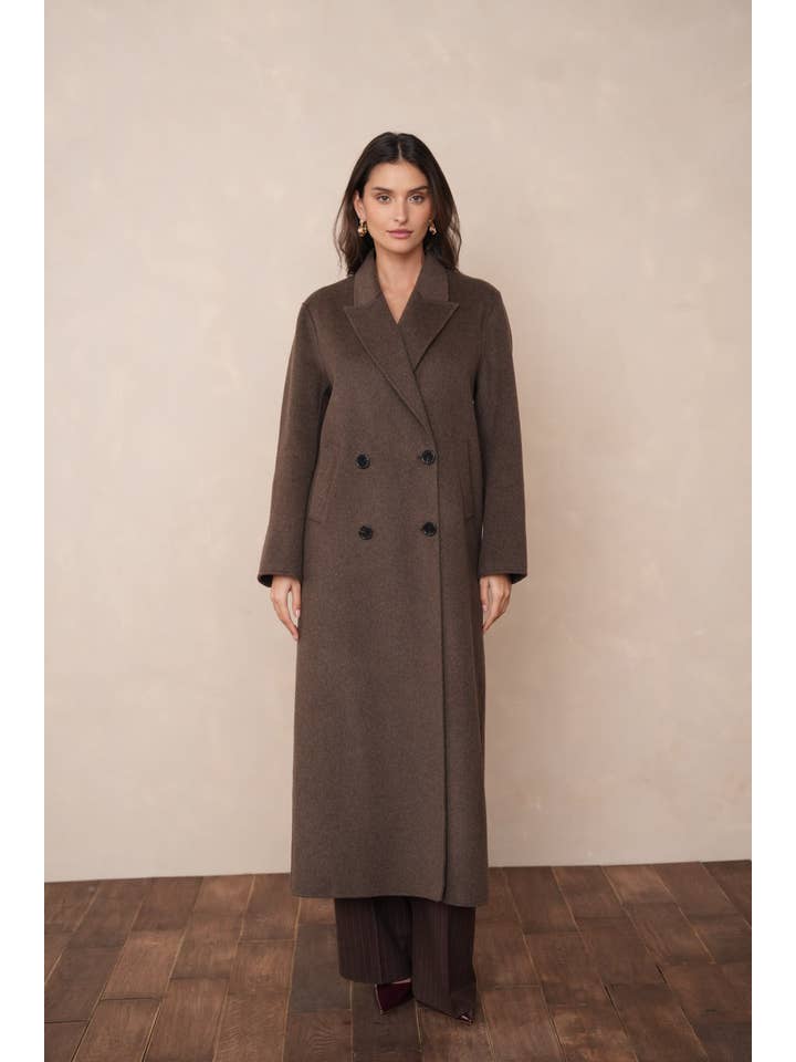 Attentif Paris - Wholesale Coat - Women's - Extra-long oversized hand-sewn wool blend coat71