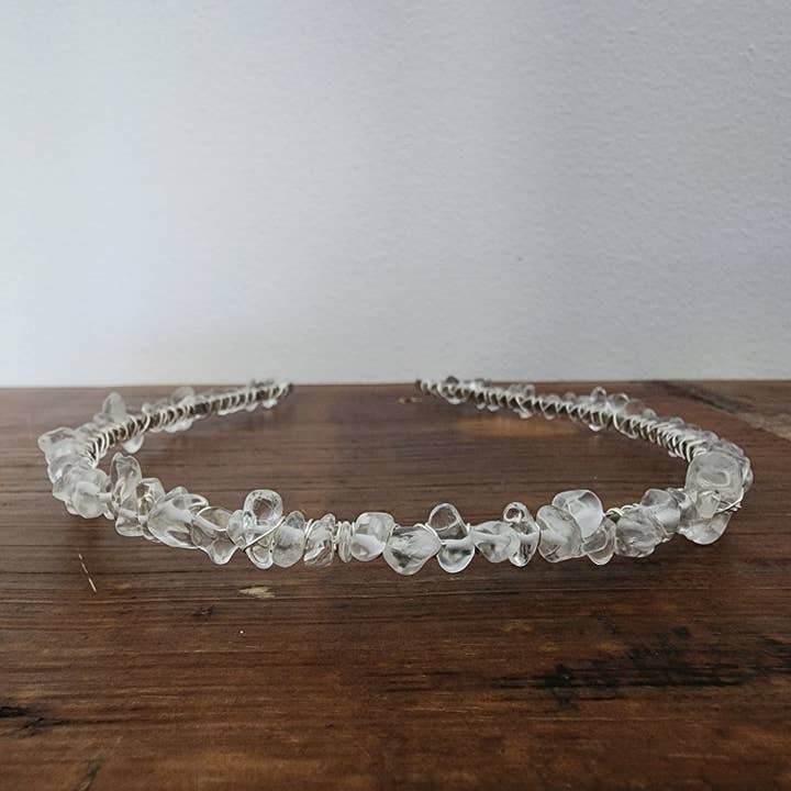 Clear Quartz Chip Headband for wholesale by The Queen of Quartz