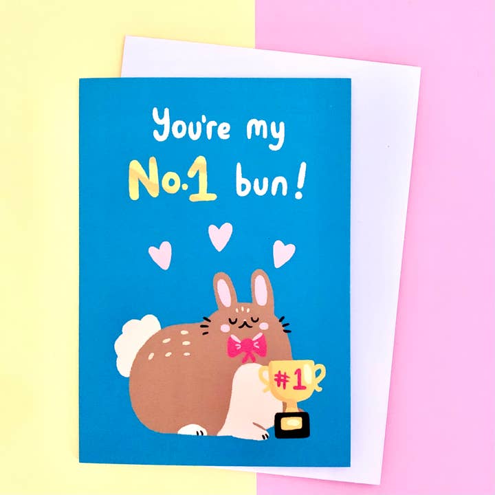 You're My No.1 Bun! Greeting Card for wholesale by Ellen Stubbings Illustration