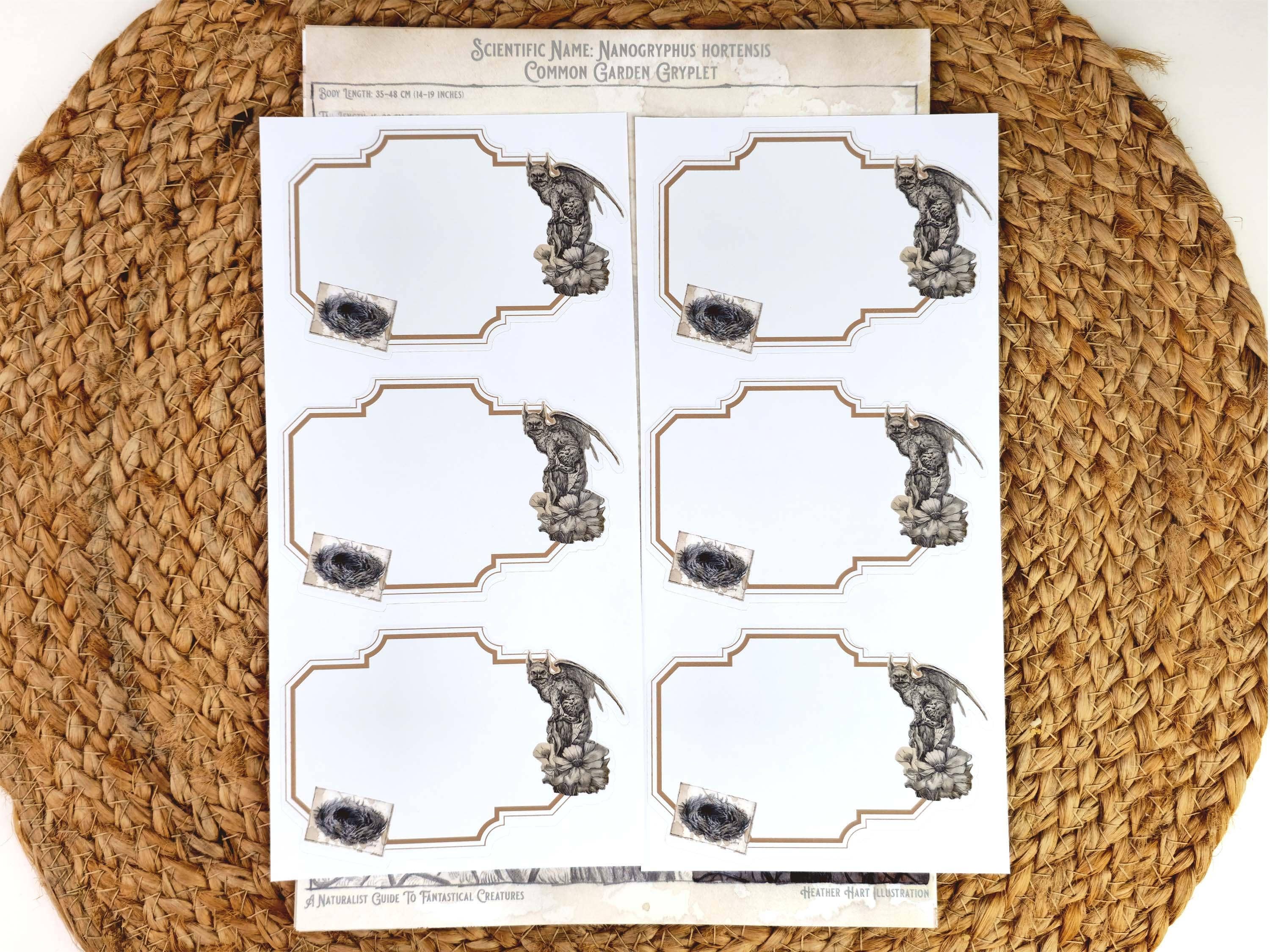 Wings of Fantasy - Wholesale Stationery/Notecard Set - Dark Academia Notepaper Set | Vintage Gryphon Art | A Naturalist's Guide to Fantastical Creatures | Complete Writing Kit2