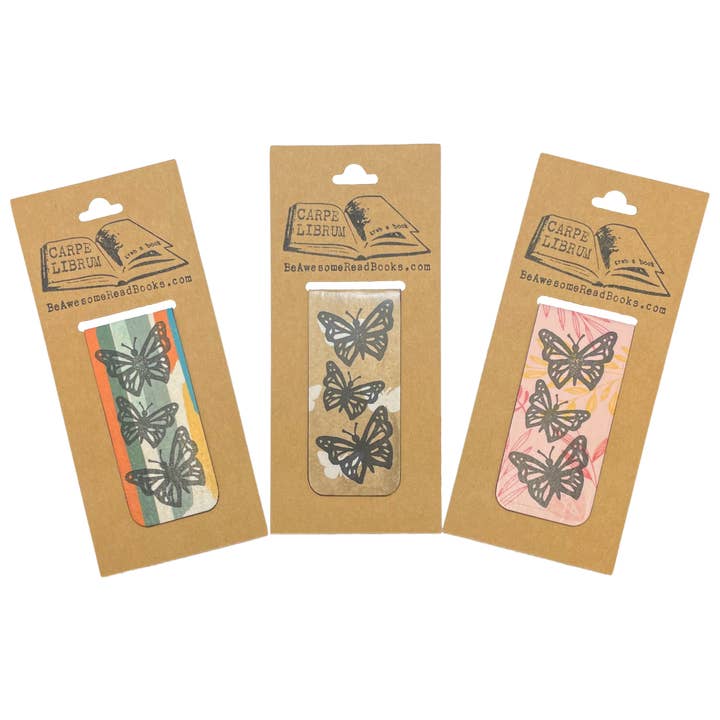 Segnalibro magnetico singolo con farfalle per la vendita all'ingrosso da parte di Carpe Librum