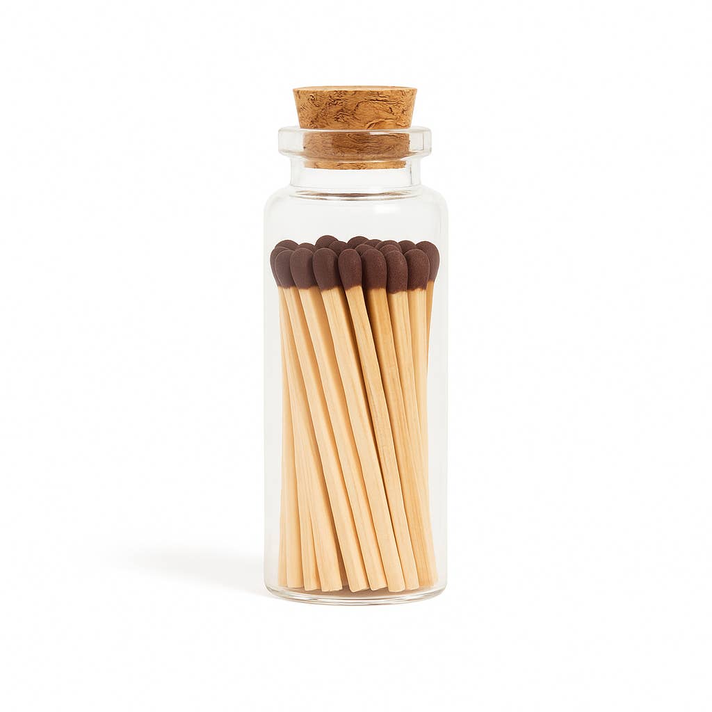 Enlighten the Occasion - Wholesale Matches - Brown Matches in Medium Corked Vial