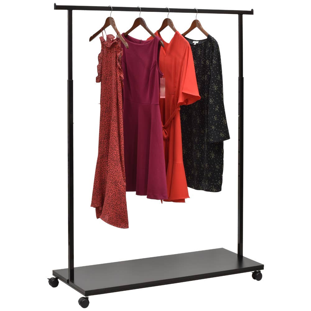 Specialty Store Services - Wholesale Free Standing Shelf - Black  48in Single Sided Hangrail Rack3