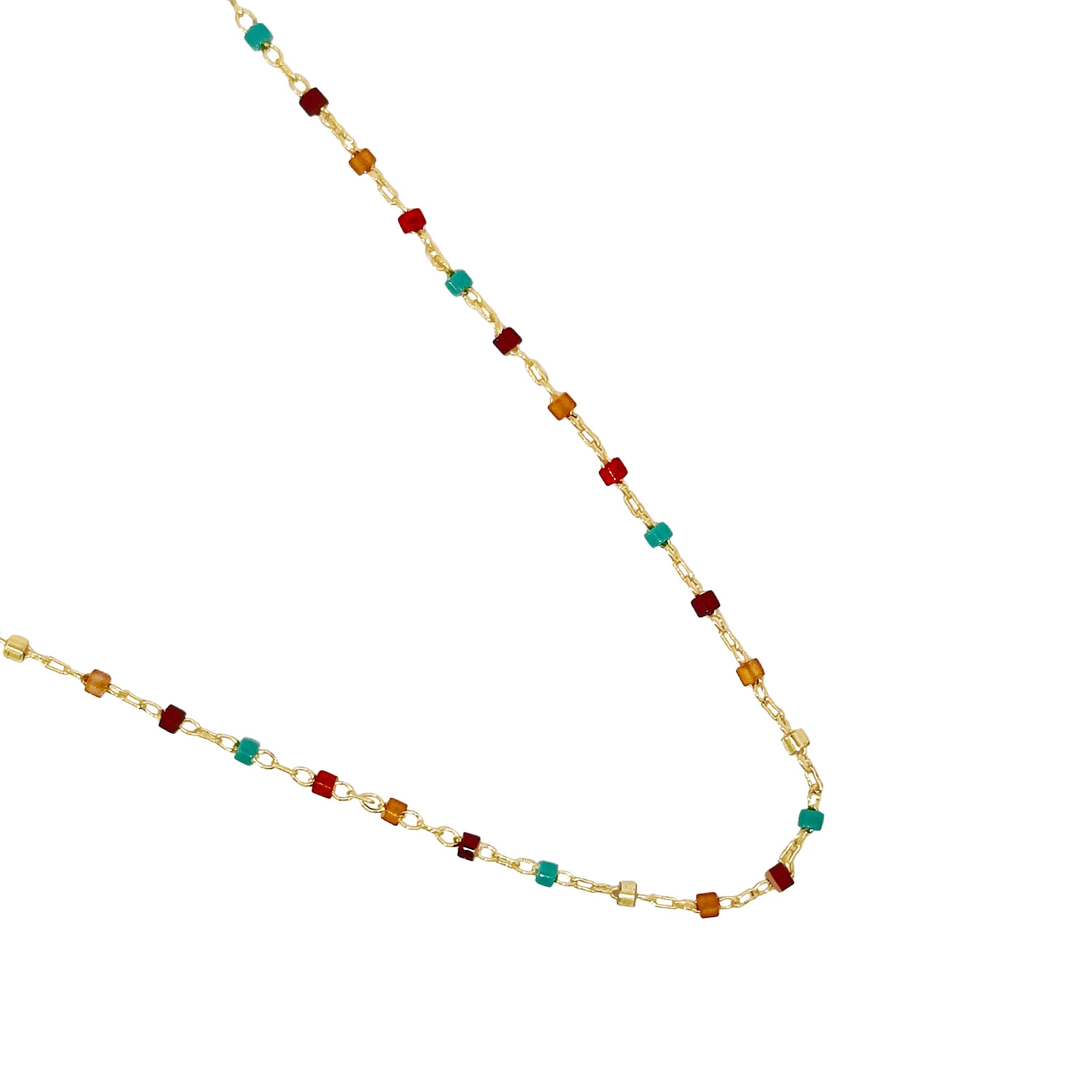 Luxenter - Wholesale Beaded/Pearl Necklace - Collar Luxenter de Cuarzo Hidrotermal Multicolor acabado en oro amarillo de 18K - Nespo1