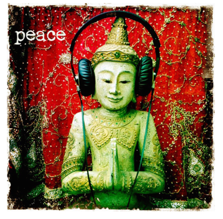 Paperlove Boutique - Wholesale Everyday Greeting Card - Buddha with Headphones Peace2