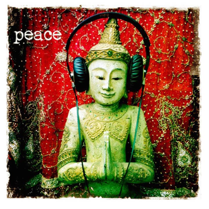 Paperlove Boutique - Wholesale Everyday Greeting Card - Buddha with Headphones Peace2