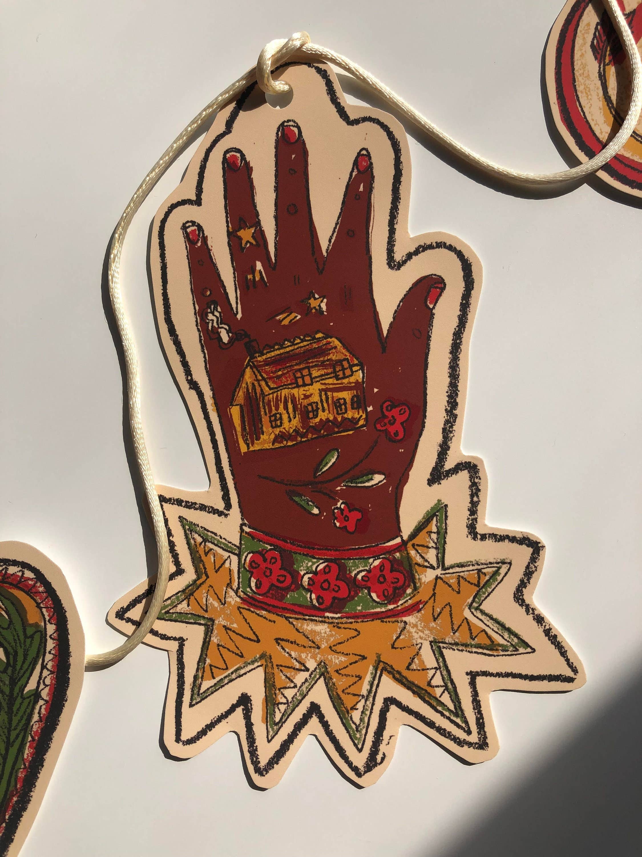 Tulips and Heather - Vente Fanion/guirlande - Guirlande en papier illustrée - Lapin Radis Mains et Cœur6