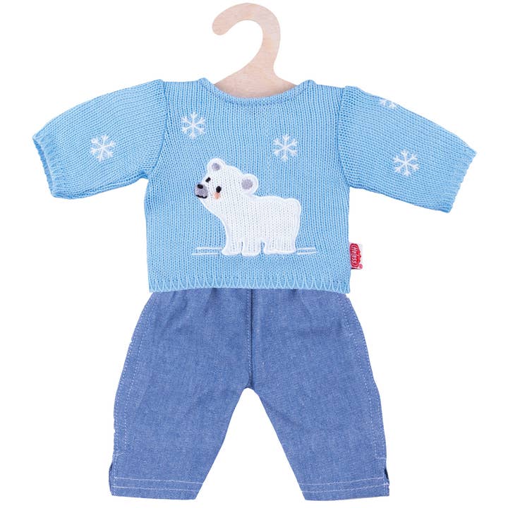 Puppen-Eisbär-Pullover Mit Jeans, Gr. 35-45 CM für den Großhandel von Heless