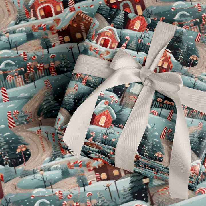 Christmas Gingerbread House Wrapping Paper for wholesale by MagicMerchEmporium