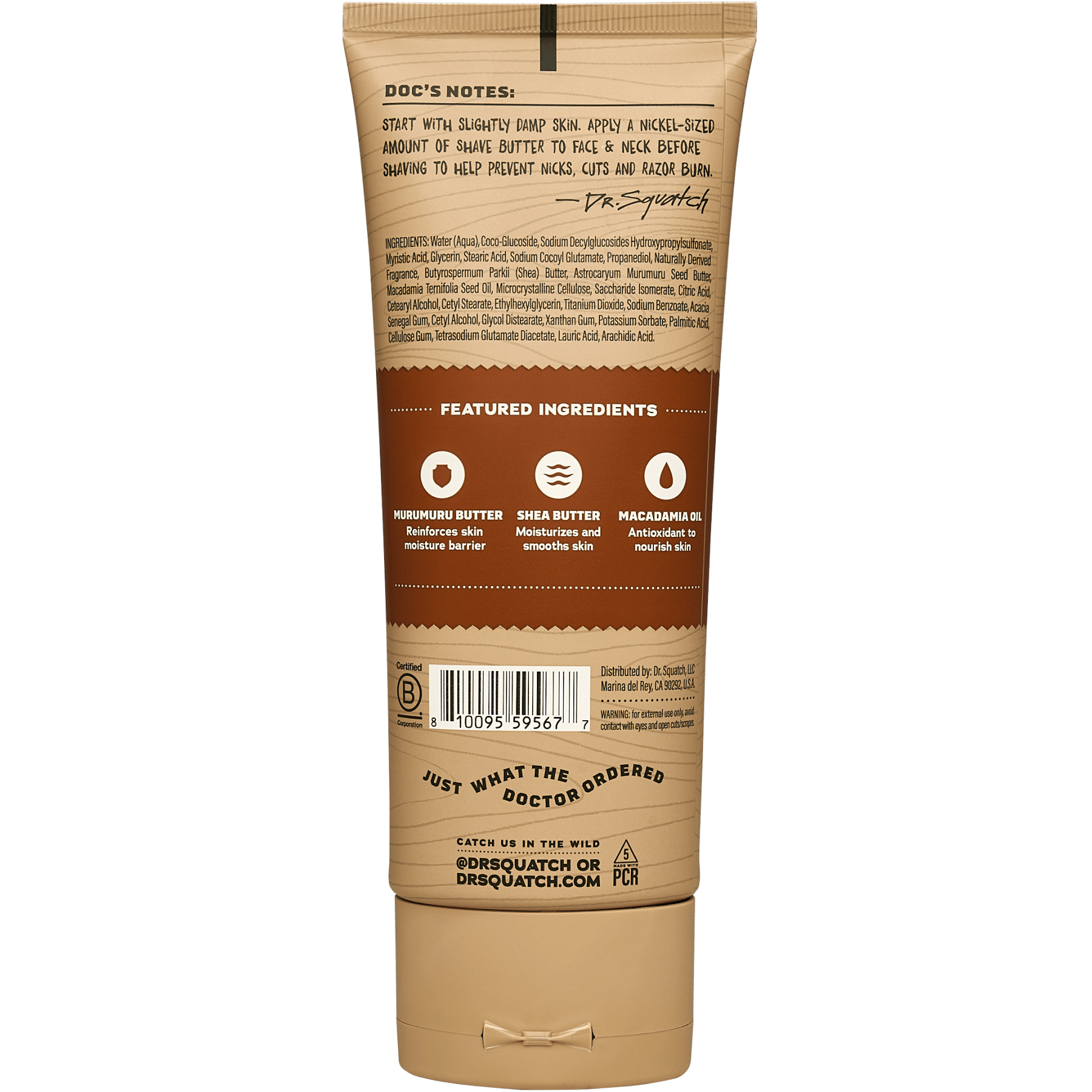 Dr. Squatch - Wholesale Shaving Cream - Men's - Easy Glide Shave Butter Wood Barrel Bourbon - 6 Units2