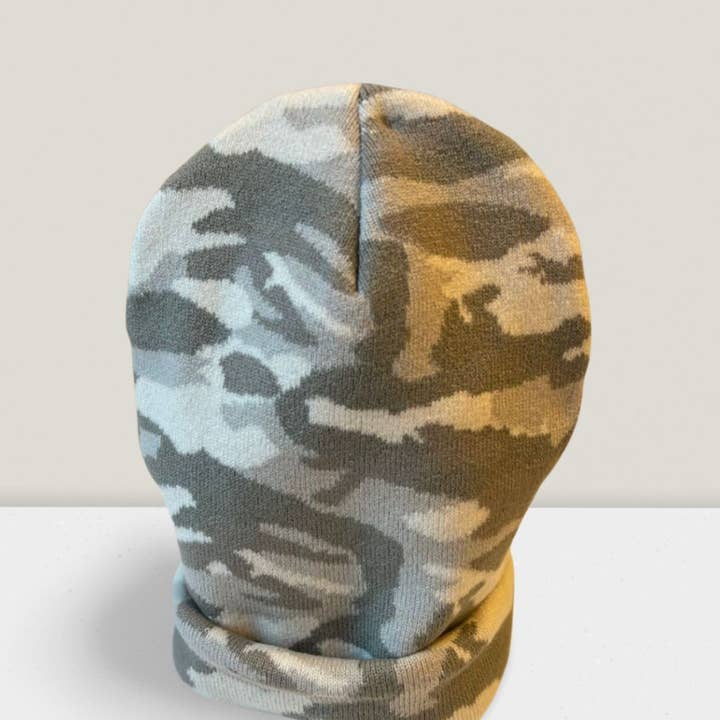 Arctic Camo Beenie Hat for wholesale by HomeLess Made