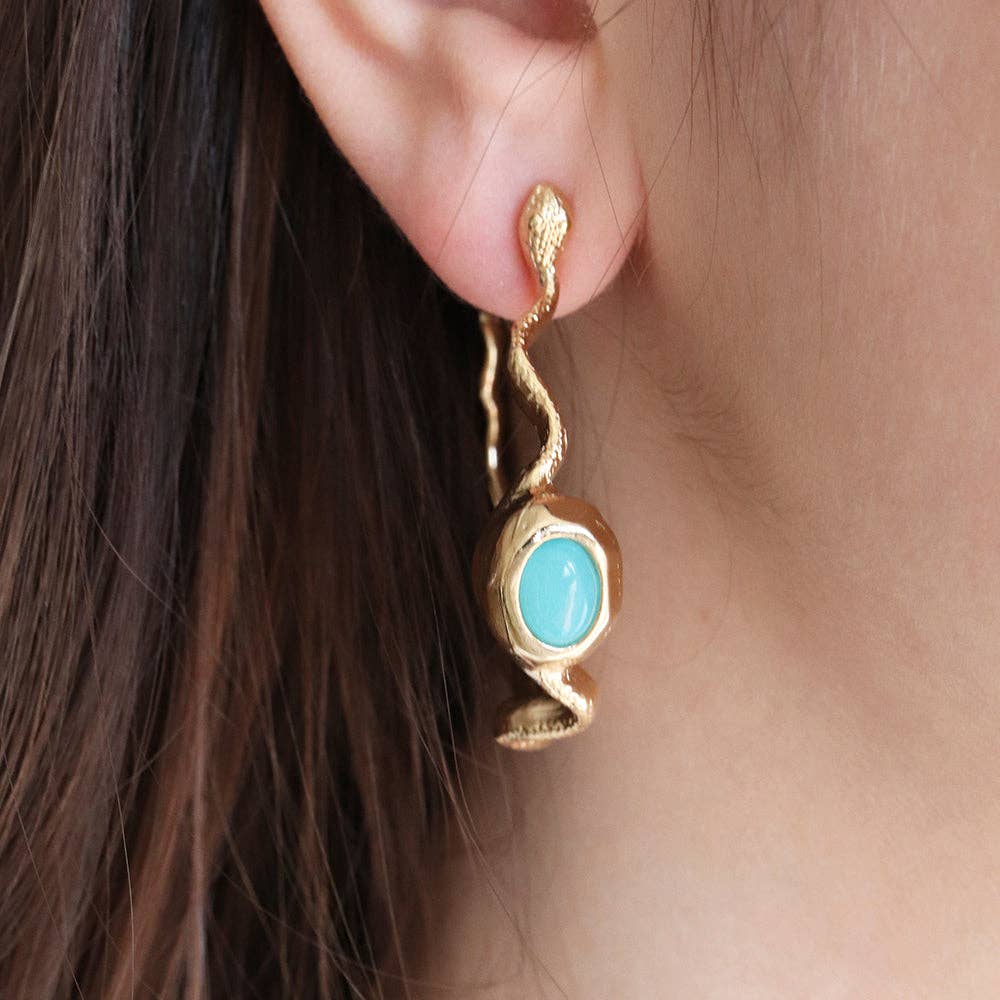 ÉMOLO - Wholesale Hoop Earrings - Women's gold earrings SNAKE7