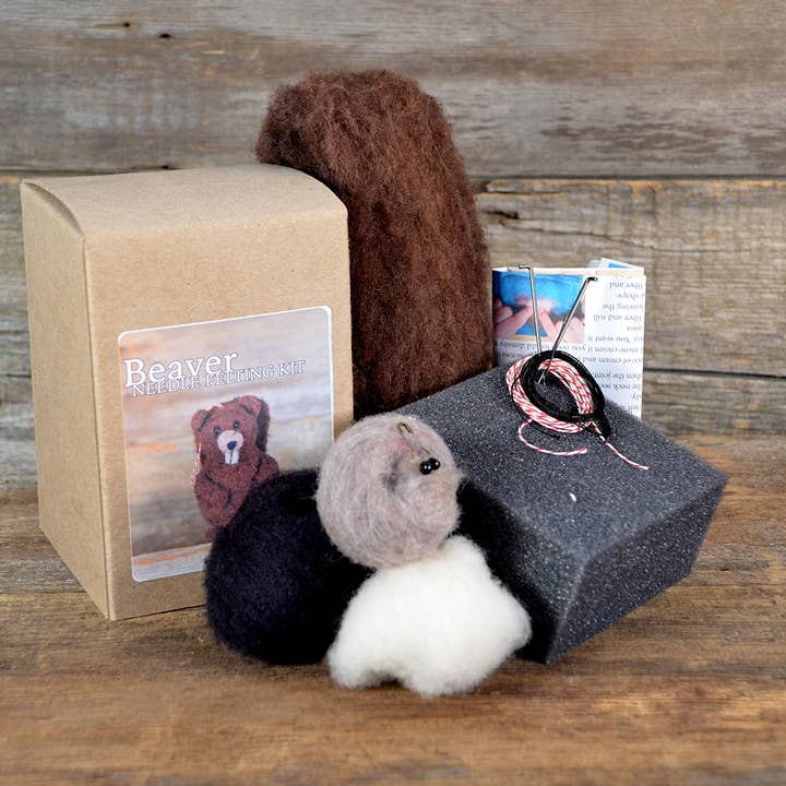 The General Bean - Wholesale Craft Sewing Kit - Needle Felting Kit- Beaver Ornament- Animal2