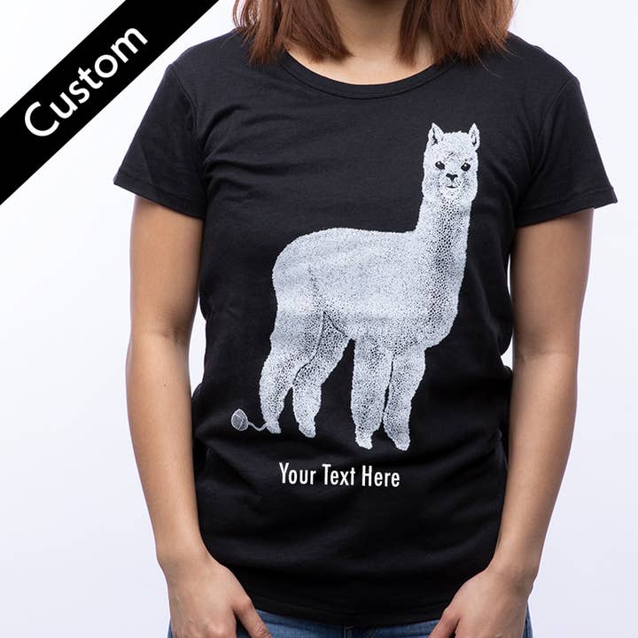 Alpaca Custom T-Shirt | Customizable Graphic Tee for wholesale by Counter Couture