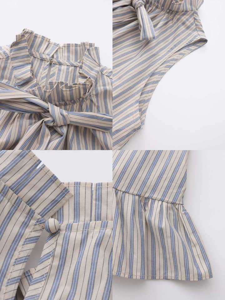 CUBIC - Wholesale Blouse - Women's - Ruffle Stand Collar Tie A-line Tank Top3