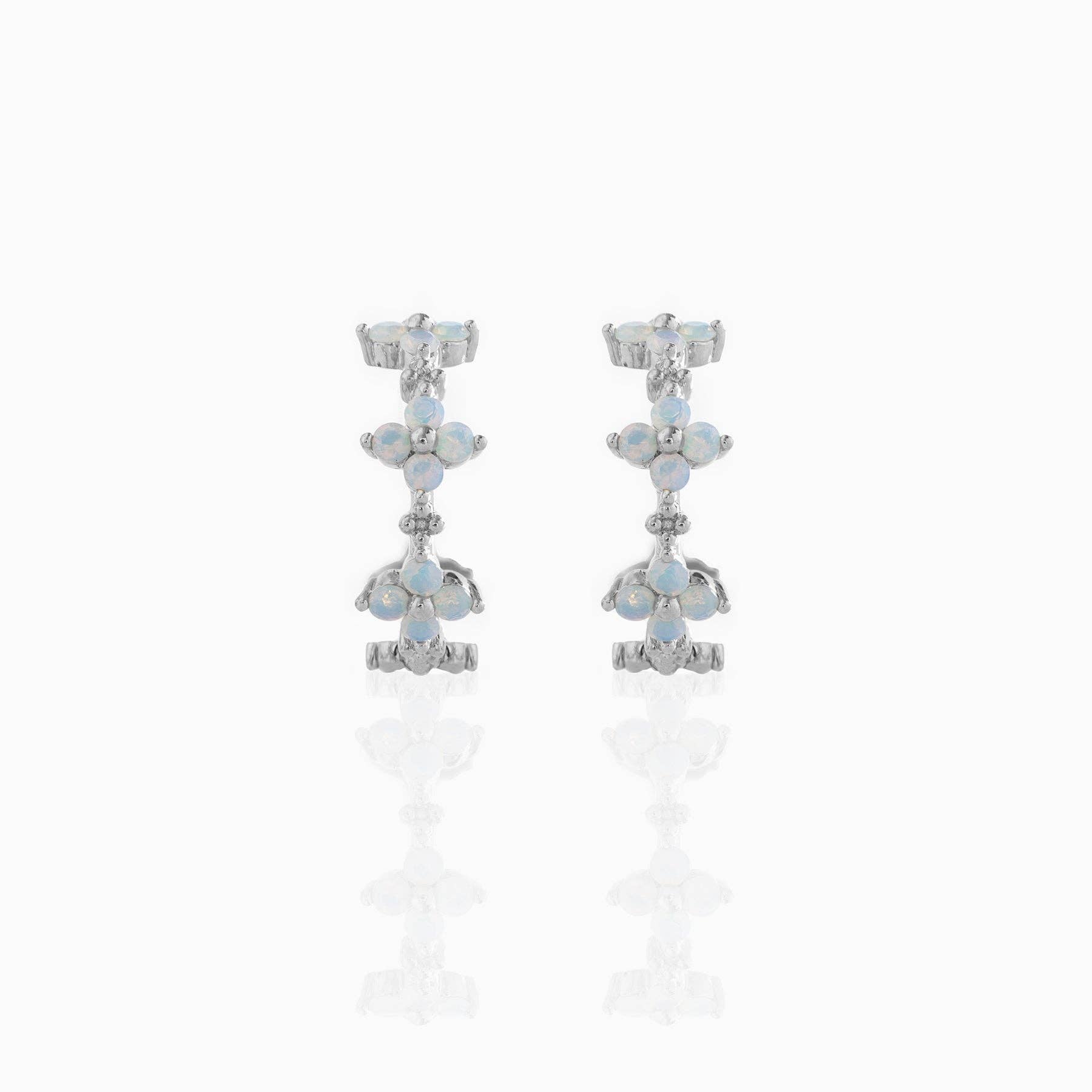 Girls Crew - Wholesale Hoop Earrings - Blue Blossom Love Hoops6