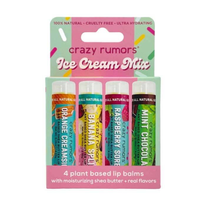 Crazy Rumors UK – wholesale Lip balm set – Ice Cream Mix - 4 pack0