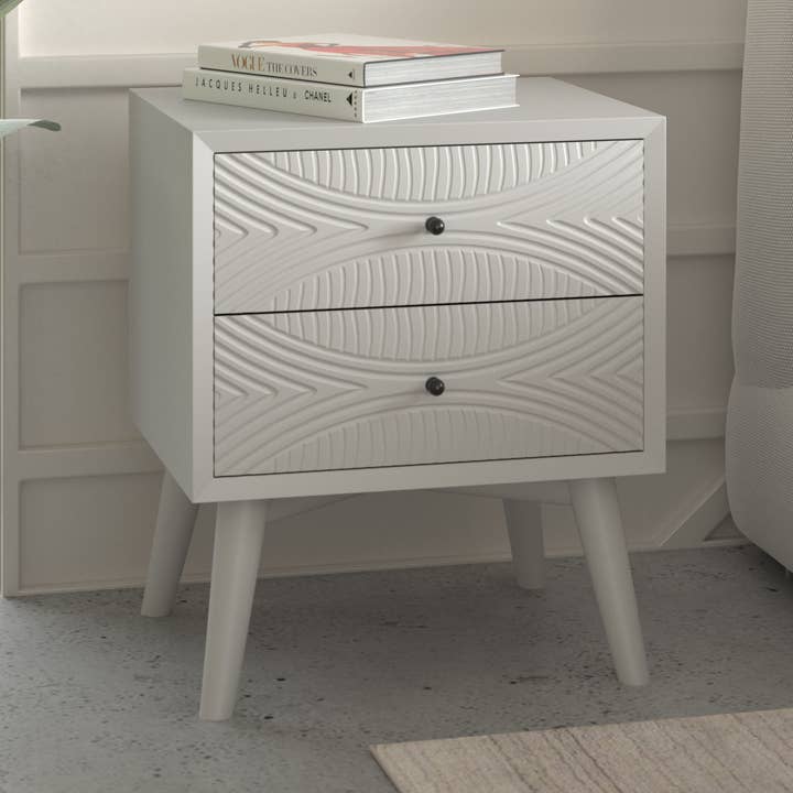 Table de chevet blanche classique 1618APB pour la vente par IDEAZ International LLC