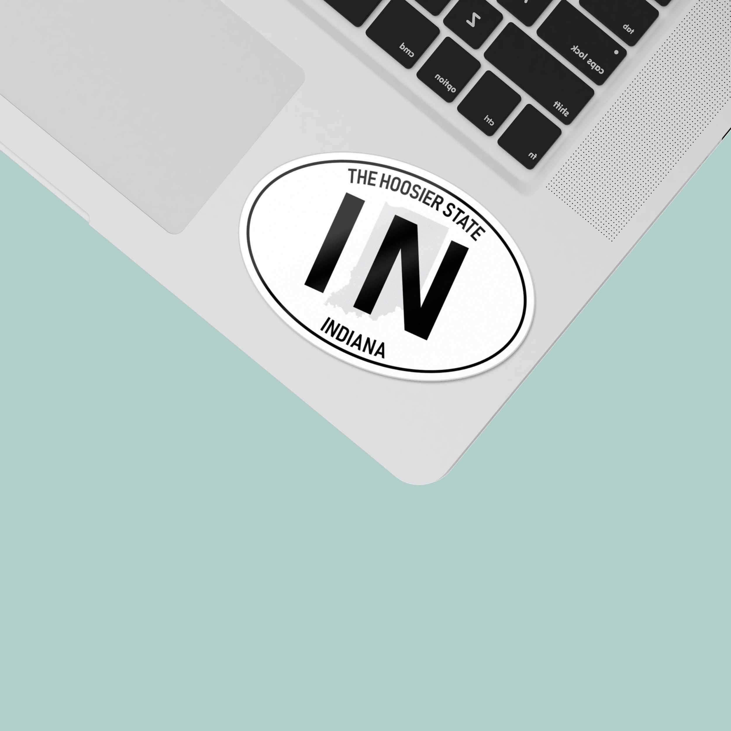 Sentinel Supply - Wholesale Sticker - Indiana White Oval Bumper Sticker3