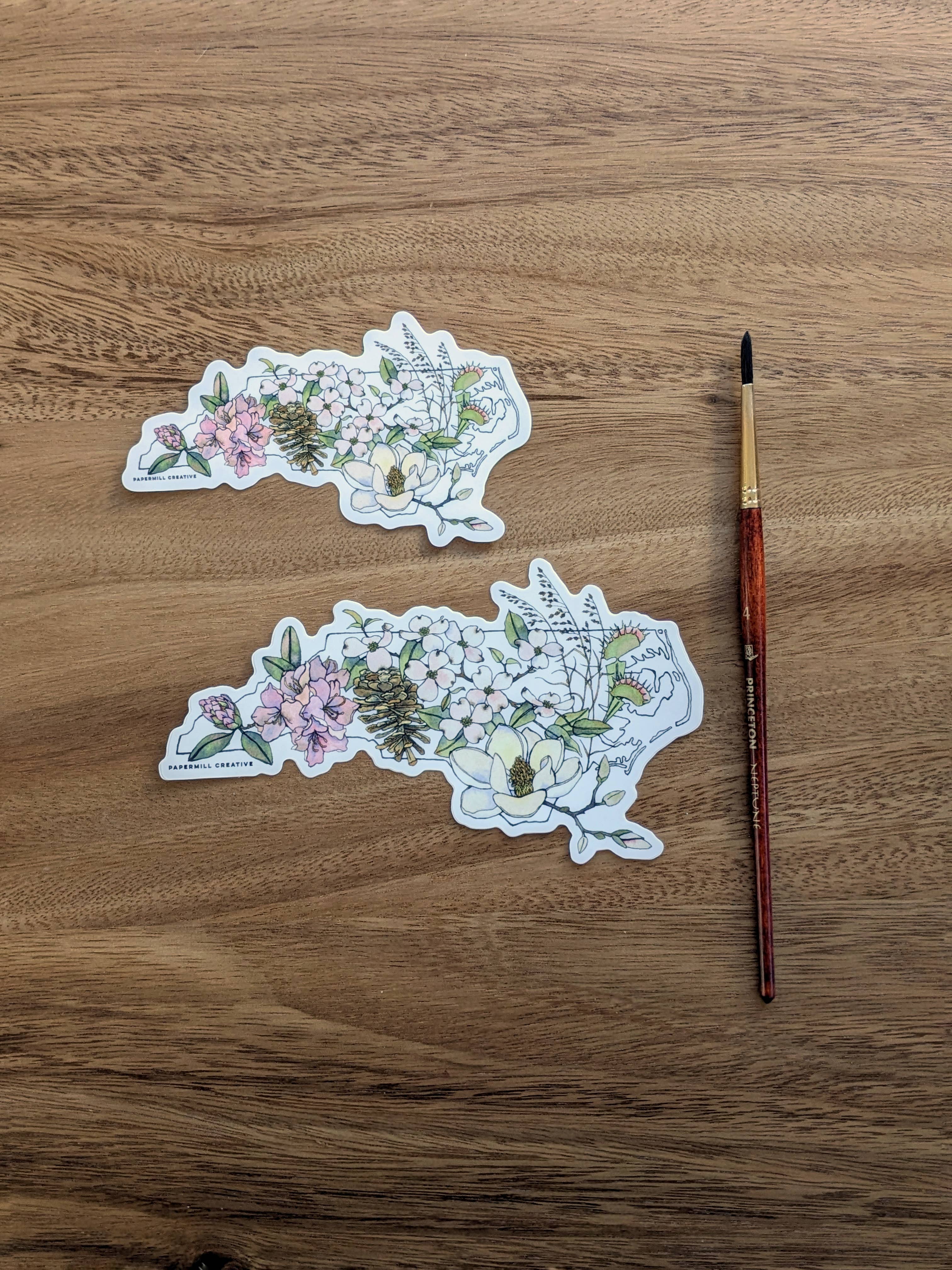 Papermill Creative - Wholesale Sticker - North Carolina Native Plants vinyl sticker2