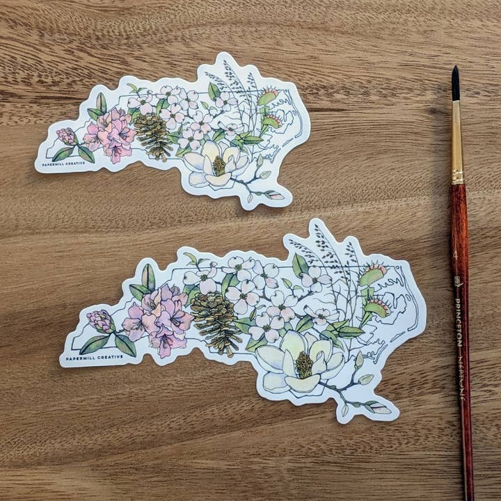 Papermill Creative - Wholesale Sticker - North Carolina Native Plants vinyl sticker2