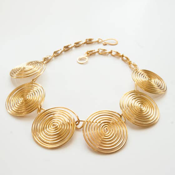 Bari Handgemaakte 18K Vergulde Bib Ketting voor wholesale door Artyfactos