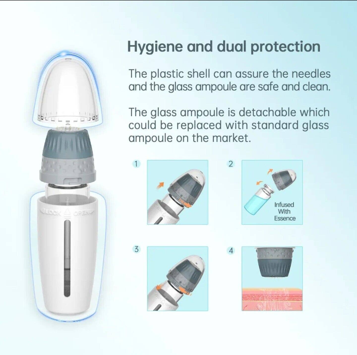 AMMURI - Wholesale Electronic Skincare Device - Professional Microneedling at Home: 0-1.5mm Adjustable Derma Stamp for Skin Rejuvenation4