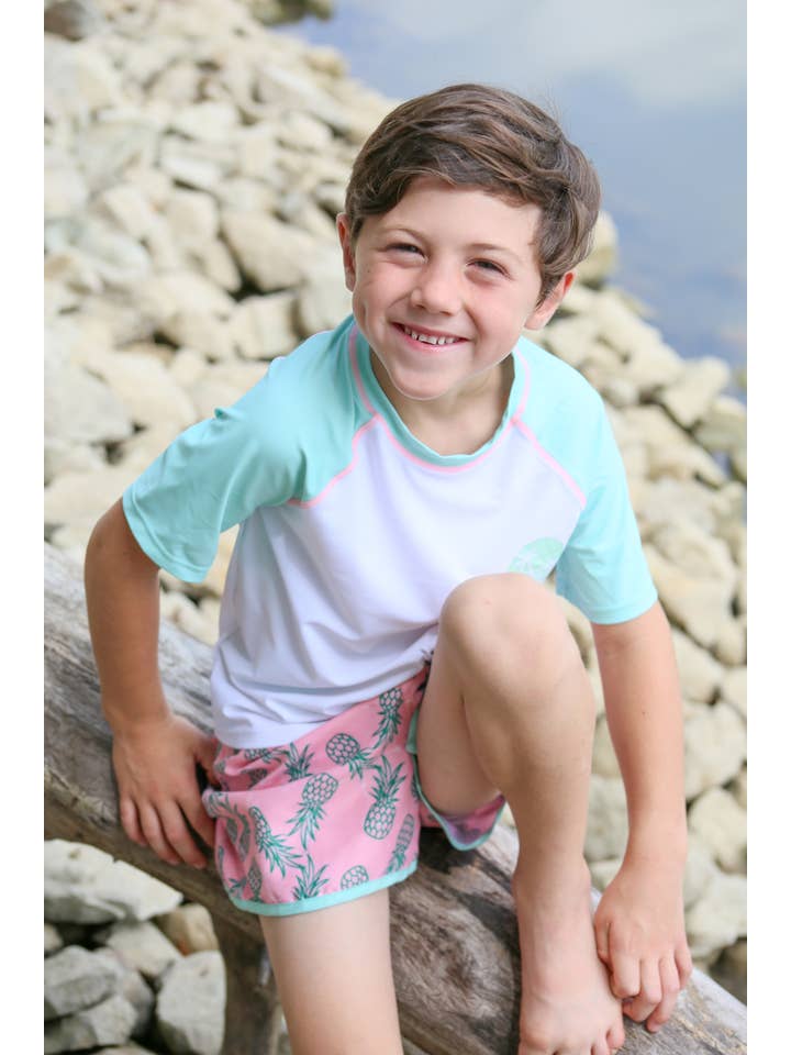 Blueberry Bay – Großhandel Badeshorts – Kinder – Coral Breeze Badeshorts1