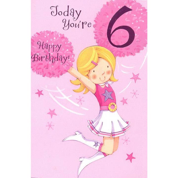 DICKENS INC. – wholesale Födelsedagskort – Födelsedag Ålder 06 Flicka | SETC | SM | 18874-5AGE6G