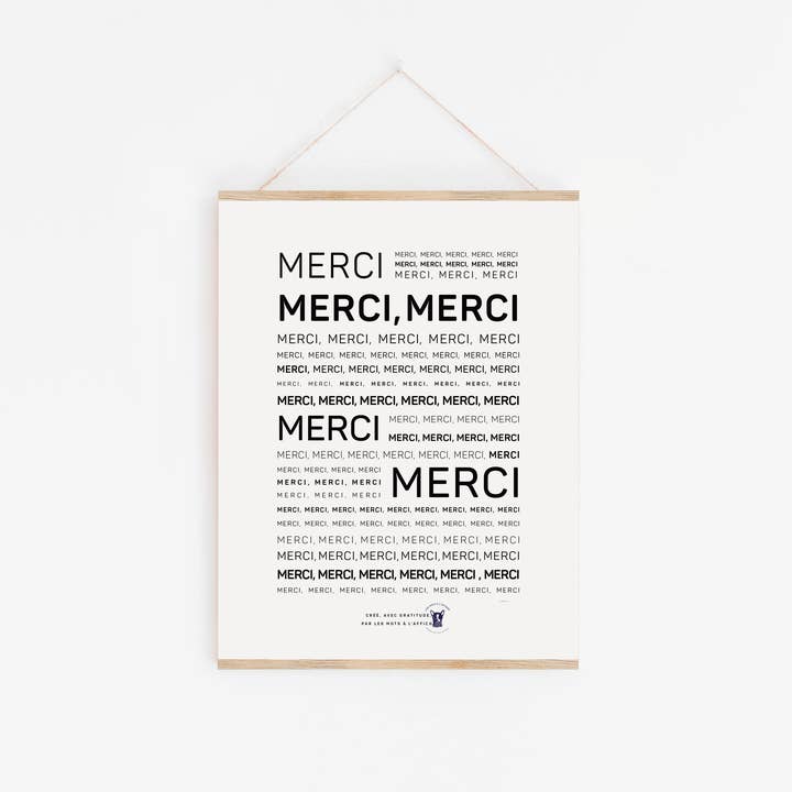 Mantra poster: Thank you for wholesale by LES MOTS A L'AFFICHE