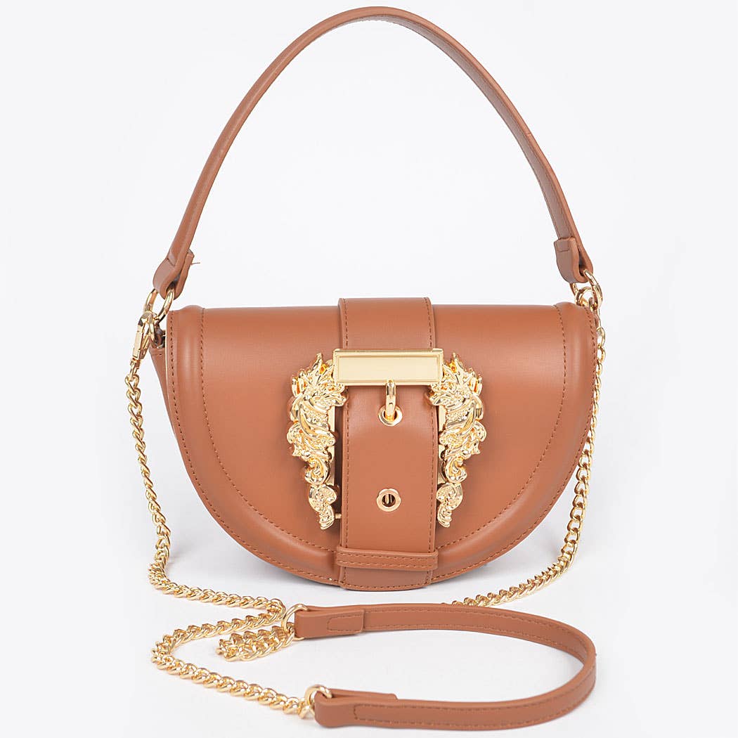 3AM BY H&D ACCESSORIES - Wholesale Shoulder Bag - Women's - HPC5891 FAUX LEATHER SHOULDER BAG W/BIG METAL BUCKLE7