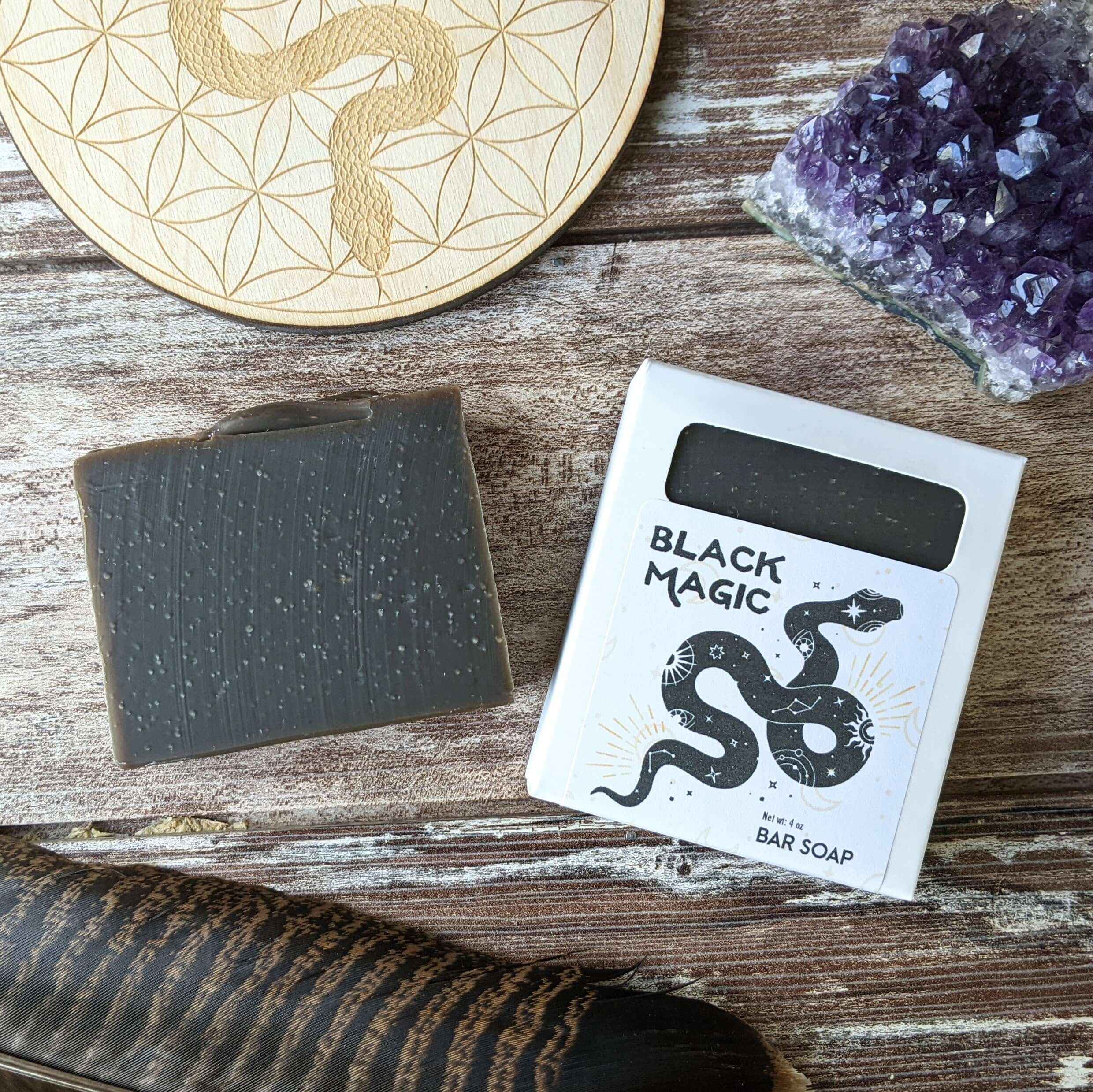 Cedar Witch Goods - Wholesale Bar Soap - Black Magic Witchy Soap With Charcoal1