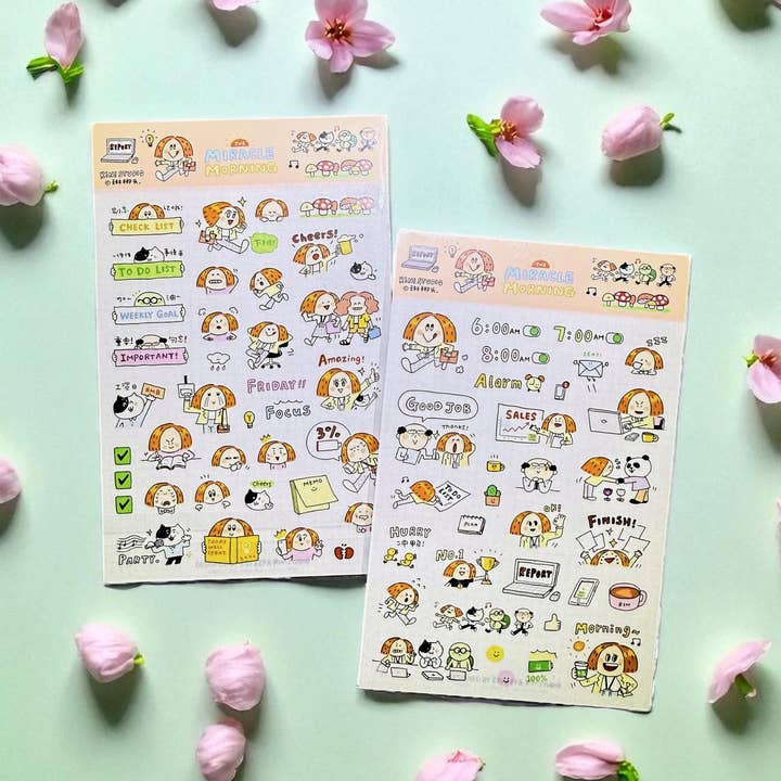Autocollants en washi tape kawaii : Journal de travail, Vie de bureau pour la vente par RiN! Studio US