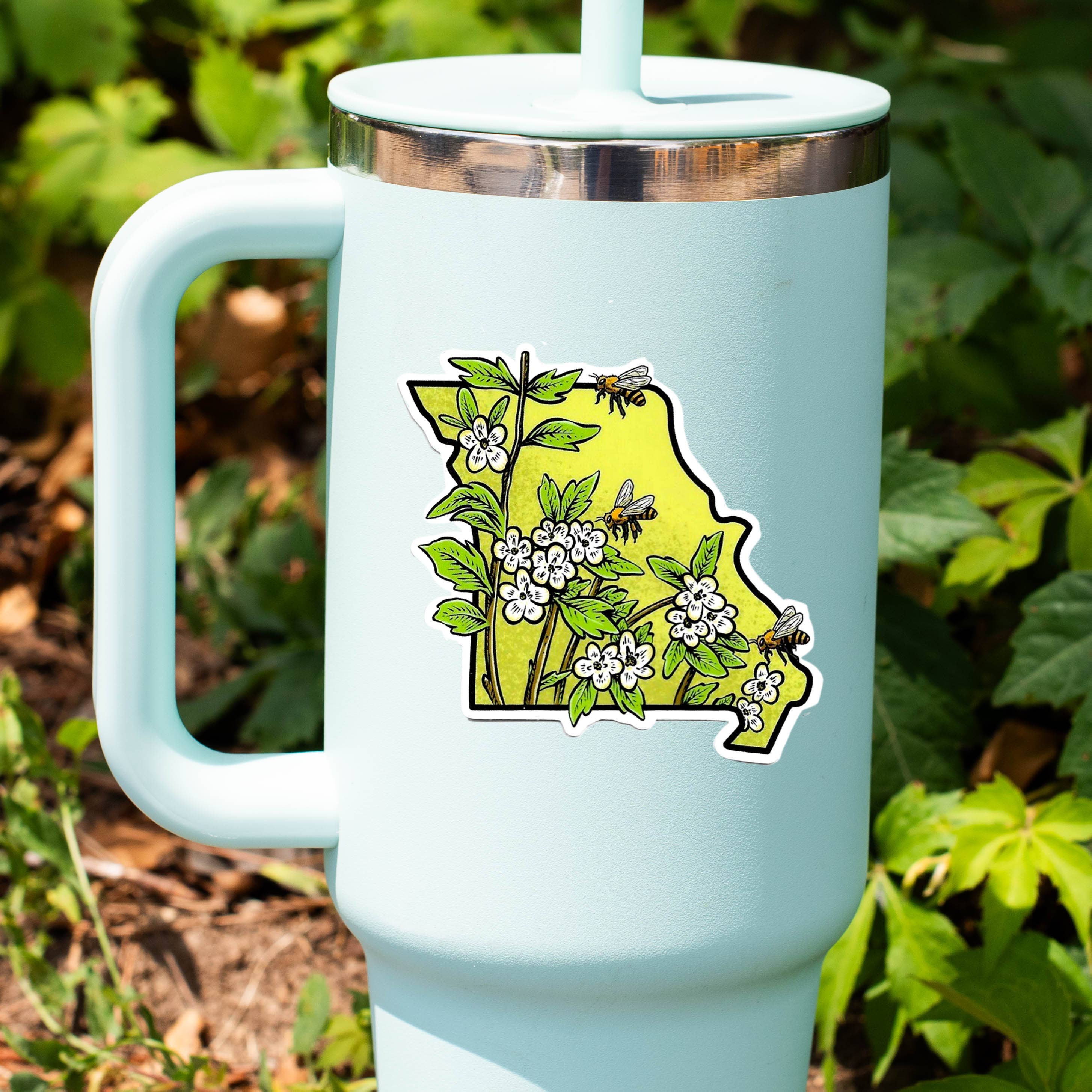 Messner Bee Farm - Vendita all'ingrosso Adesivo - Adesivo in vinile con fiori e insetti dello stato del Missouri1