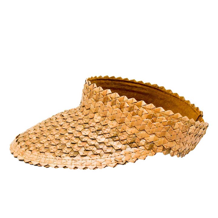 POPPY + SAGE – wholesale Visor – kids – KIDS STRAW SUN VISOR - CARAMEL