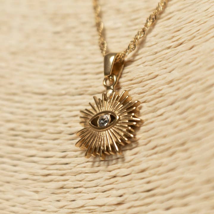 Gold Evil Eye Necklace - Waterproof Necklaces for wholesale by FITISH