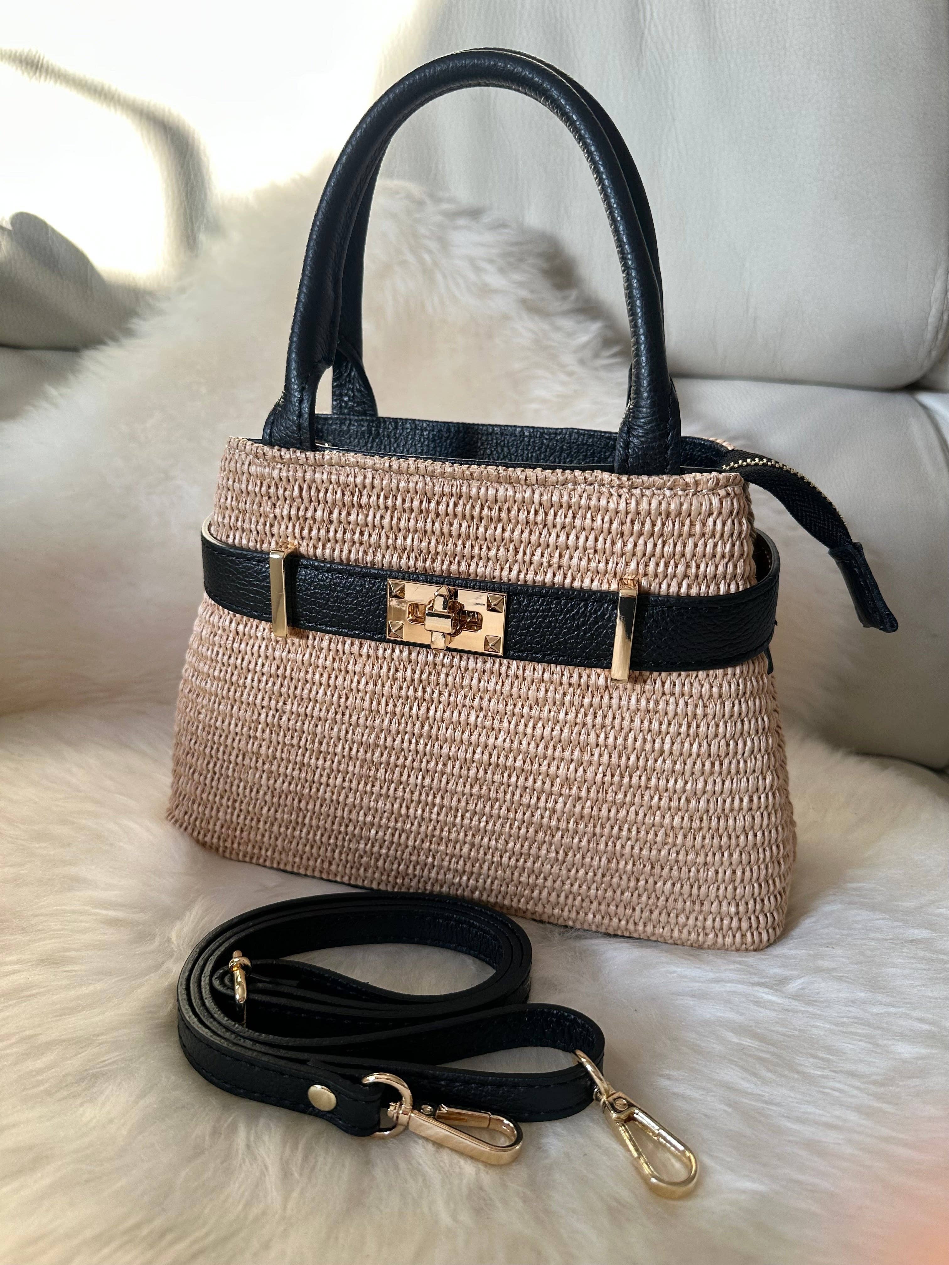 Zhade - Wholesale Top Handle Bag - Women's - BAHAMAS - Genuine leather and raffia13