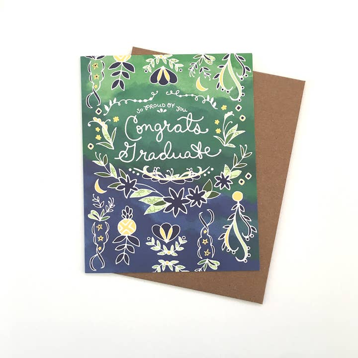 Cynla - Wholesale Graduation Card - Congrats Grad Card - Graduate congratulations proud artsy1