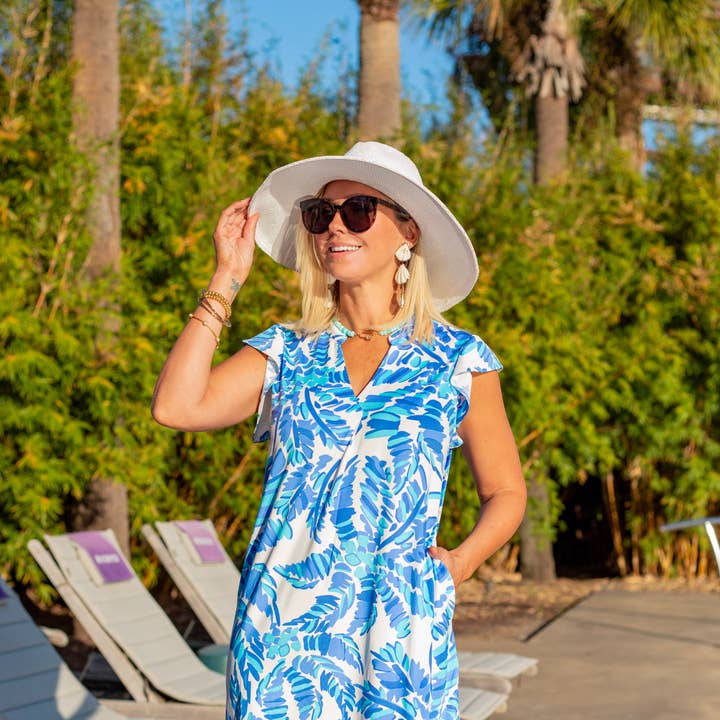 Bestseller Blakely Kleid mit Flatterärmeln und Taschen Sommer für den Großhandel von La Mer Luxe