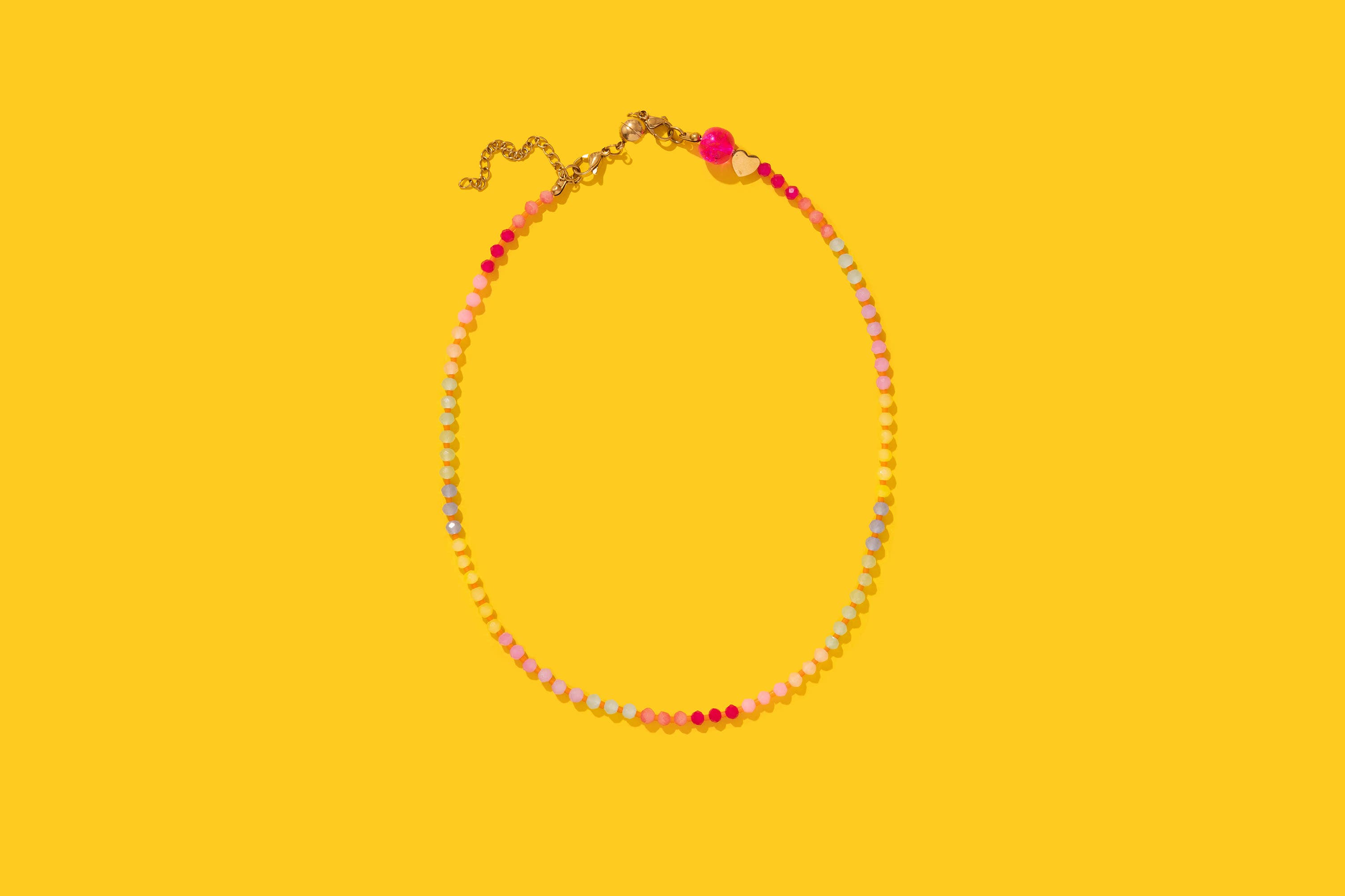 Taylor Elliott Designs - Wholesale Beaded/pearl necklace - Beaded Necklace - Multi-Colored + Pink - Riley