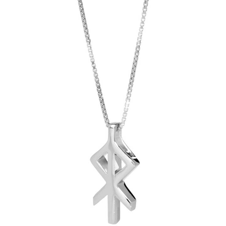 Pendentif en forme de rune en argent sterling - Cœur pour la vente par Scandinavian Specialties
