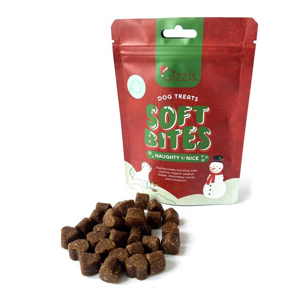 Gizzls - Vente Friandises – chien - Friandises de Noël pour chiens – Beurre de cacahuète & Caroube 🎄2